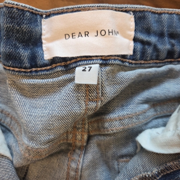 NWT Dear John Paris Bootcut Distressed Denim Jeans, Costa Blue, Size 27 - Picture 9 of 12